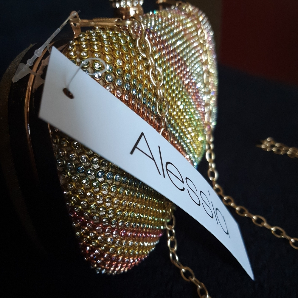Alessia Rainbow Convertible Clutch/ Crossbody Purse - Picture 3 of 4